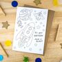 Colour In Space Birthday Card It's Your Birthday, Have A Blast, thumbnail 1 of 2