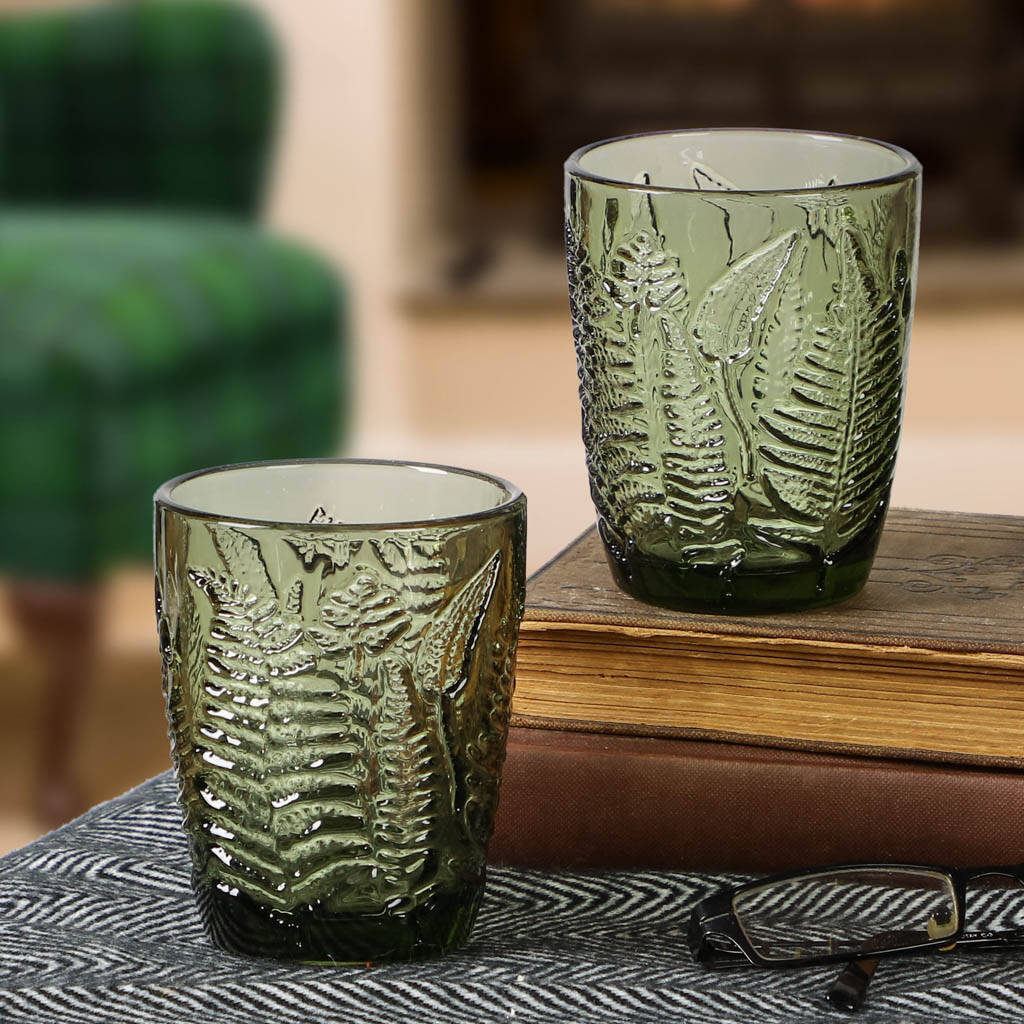 Set Of Four Vintage Embossed Tumblers By Dibor