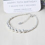 70th Birthday Bracelet, Beatrice, Sterling Silver, thumbnail 4 of 6