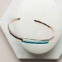 Turquoise December Birthstone Rose/Gold Plated Bangle, thumbnail 1 of 5