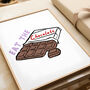 'Eat The Chocolate' Hand Painted Print, thumbnail 1 of 4