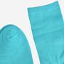 Women's Bamboo Socks Plain Turquoise, thumbnail 4 of 5