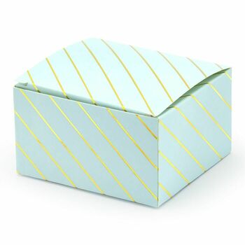 Light Blue And Gold Wedding Favour Boxes: Pack Of Ten, 2 of 2