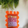 Neon Orange Wall Print Blobby Frame Free Print Included, thumbnail 3 of 10