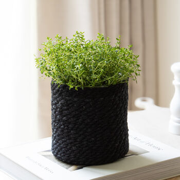 Black Jute Plant Pot, 2 of 3