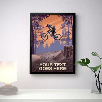 Personalised Mountain Bike Art Print, 2 of 7