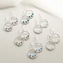 Sterling Silver Blue Topaz Splash Earrings, thumbnail 4 of 5