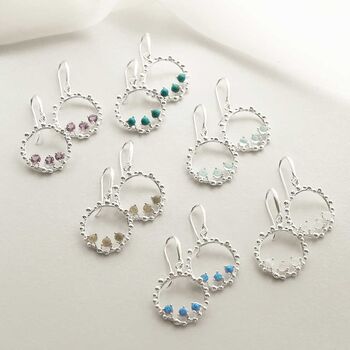 Sterling Silver Blue Topaz Splash Earrings, 4 of 5