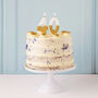White And Gold Number Birthday Candle, thumbnail 1 of 2