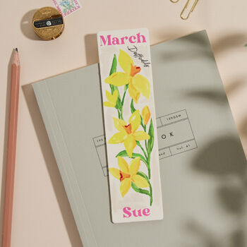 Personalised Birth Flower Bookmark, 4 of 9