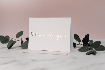 Gold Foil Engagement Or Wedding Thank You Card, 9 of 11