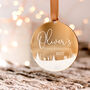 Gold Personalised Baby's 1st Christmas Tree Ornament, thumbnail 4 of 7
