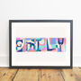 Personalised Abstract Colourful Name Print, thumbnail 5 of 6