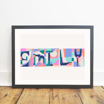Personalised Abstract Colourful Name Print, 5 of 6