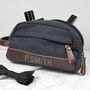 Personalised Weekender Grey Denim Wash Bag, thumbnail 1 of 5