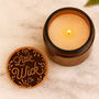Alphabet Initial Candle • A Z • Scented Brown Glass Jar Candle, thumbnail 9 of 9