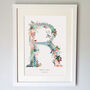 Personalised J To S Pastel Wildlife Letter Print, thumbnail 11 of 12