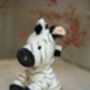 Baby Zebra Rattle Soft Toy, thumbnail 3 of 6