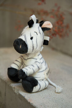 Baby Zebra Rattle Soft Toy, 3 of 6