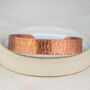 Personalised Unisex Wide Woodgrain Copper Cuff Bracelet, thumbnail 2 of 4