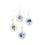 Forget Me Not Porcelain Style Polymer Clay Earrings, thumbnail 2 of 11