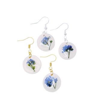 Forget Me Not Porcelain Style Polymer Clay Earrings, 2 of 11