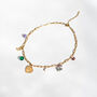 Gold Heart And Ceramic Charm Necklace, thumbnail 2 of 4