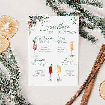 Personalised Christmas Cocktail Poster, 4 of 11