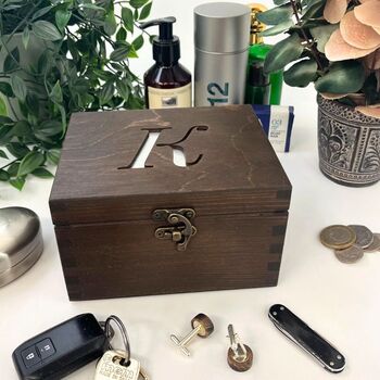 Personalised Letter Wooden Trinket Box, 8 of 12