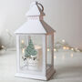 Personalised A Winter's Night White Lantern – Light Up Christmas Ornament, thumbnail 2 of 4