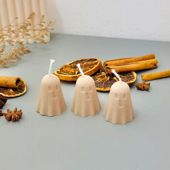 Set Of Three Cute Ghost Candles And Halloween Candles, 9 of 10