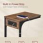 C Shaped Side Table Charging Station Desk, thumbnail 4 of 6