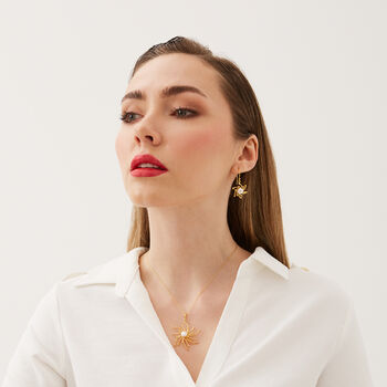 Pearl Molten Drip Sunburst Sterling Silver Set, 6 of 8