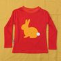 Easter Bunny Kids T Shirt Organic Cotton, thumbnail 6 of 7