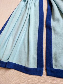 Personalised Aqua Blue 100% Cashmere Wrap Gift Boxed, 6 of 8