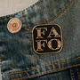 Fafo Square Enamel Pin Black Or White, thumbnail 3 of 12