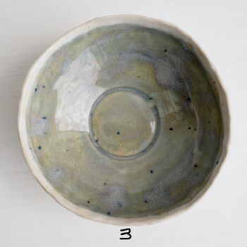Handmade Mini Blue Brown Pottery Ring/ Jewellery Dish, 5 of 8