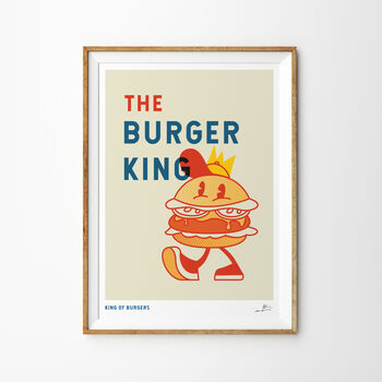 King Of Burgers Kitchen Art Print, 2 of 2