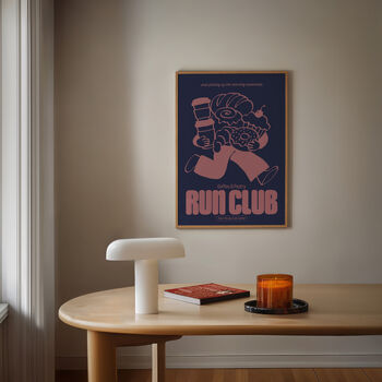 Coffee Print | Coffee And Pastry Run Club | Kitchen Wall Art | Retro Mid Century Food Poster, 4 of 8