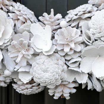 Frosted Flowers Luxury Indoor Wreath, 6 of 6