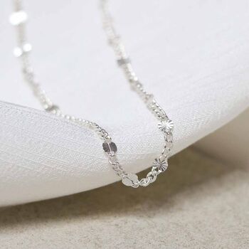 Sterling Silver Shimmer Chain Necklace, 4 of 8