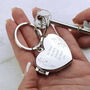 Personalised Floral Heart Photo Frame Keyring, thumbnail 3 of 9