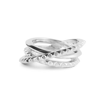 Entwined Serpent Ring In Silver, 2 of 7