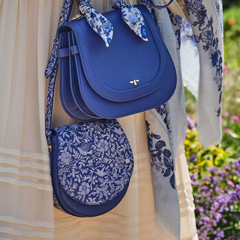 Blue Agnes Floral Saddle Bag, 3 of 8