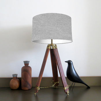 Light Grey Woven Lampshade, 6 of 9