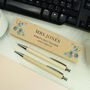 Personalised Botanical Wooden Pen And Pencil Set, thumbnail 4 of 8