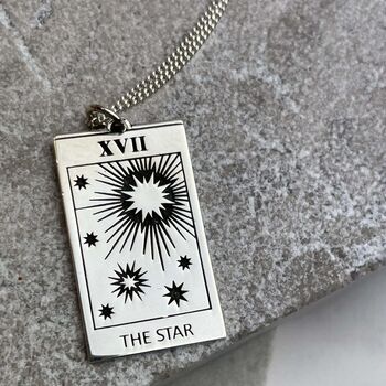 925 Sterling Silver The Star Tarot Necklace, 5 of 6