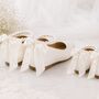 Personalised Childrens White Pearl Pumps, thumbnail 4 of 6