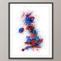 Great Britain UK Paint Splashes Map, thumbnail 3 of 5