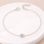 Personalised Sterling Silver April Birthstone Cubic Zirconia Bracelet, thumbnail 2 of 11